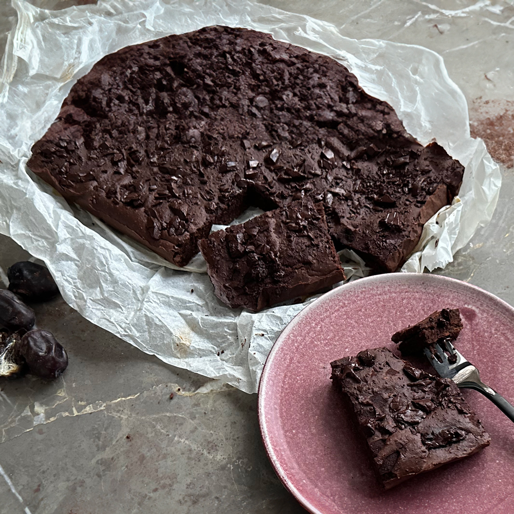 Smaksrik sjokoladebrownie med bringebær