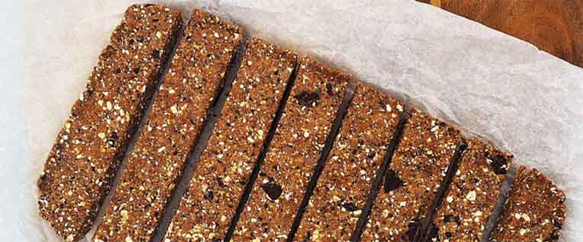 Proteinbarer med sjokolade-karamellsmak