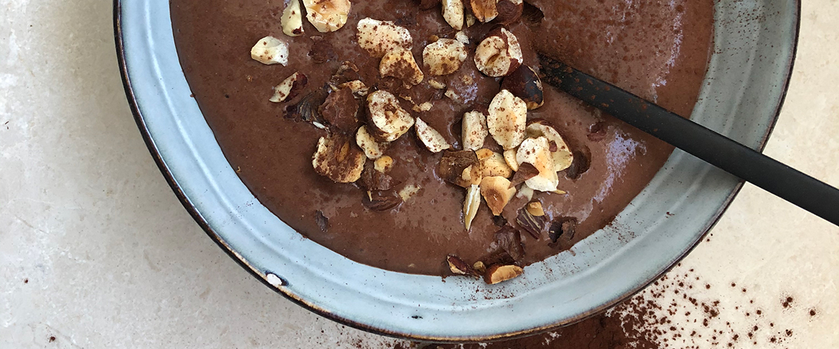 Vegansk nicecream med sjokolade