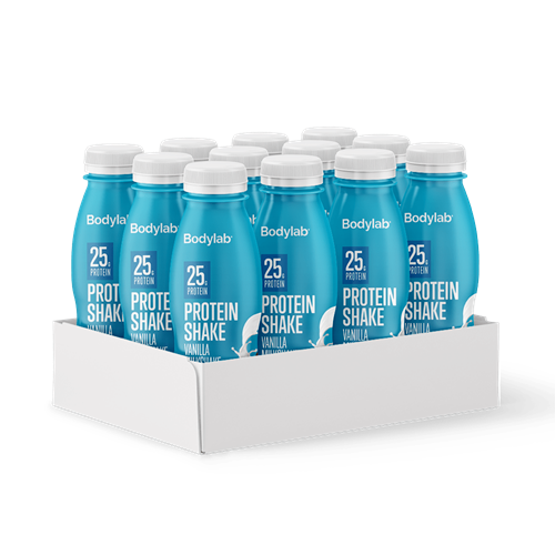 Bodylab Protein Shake (12 x 330 ml) - Vanilla Milkshake (Best før 06-09-2025)